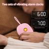 1 PC Portable Double Alarms Quiet Vibrating Alarm Clock with LED Display Screen Students Clocks LED Bed Shakers Clock