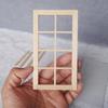 Gift Solid Color Traditional 8-Pane Door Dollhouse Window Frame DIY Accessories Mini