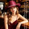 Blingbling Glitter Rhinestone Jazz Hat Shiny Cowgirl Hat Casual Summer Hat  Girl