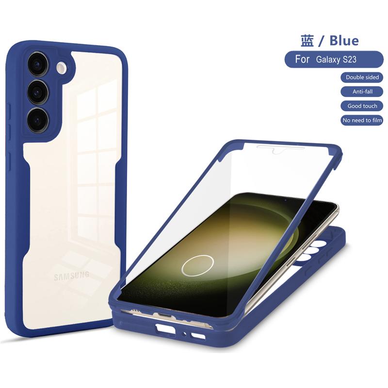 Прозрачный чехол из ТПУ с полной защитой на 360 градусов для Samsung Galaxy S23 Plus S22 Ultra S21 FE A13 A33 A53 A14 A54 A32 A12 с мягкой передней пленкой