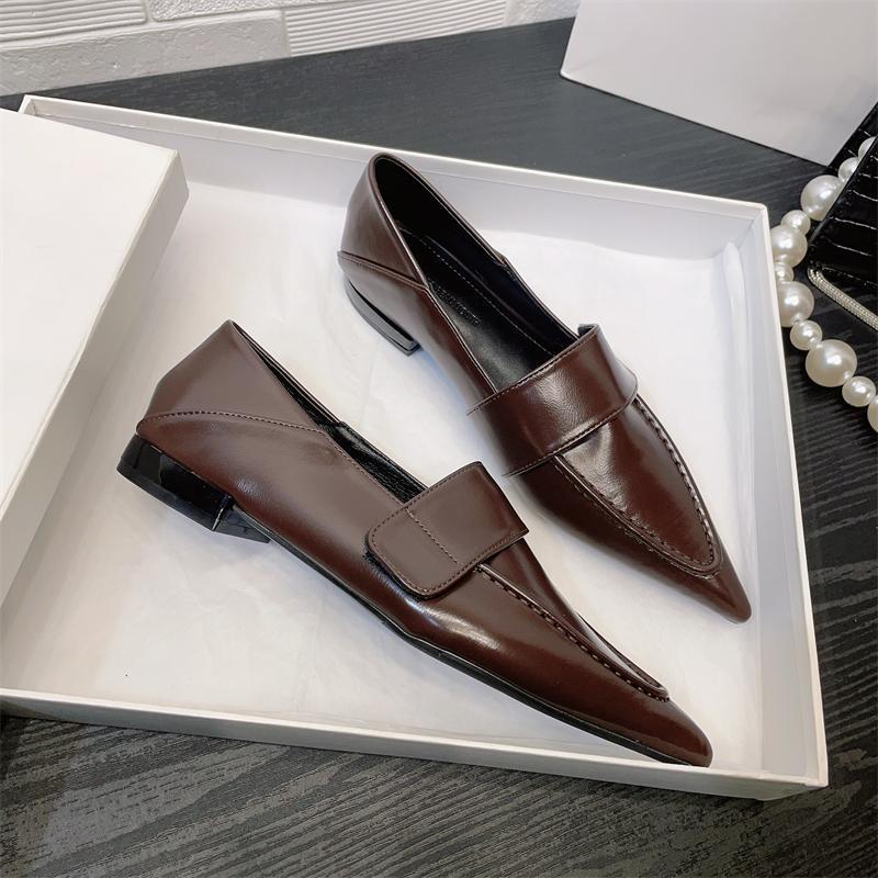 Модные ретро туфли-лоферы с острым носком женские повседневные туфли для ходьбы дизайнерские новые сексуальные сандалии брендовые платья ретро женские кроссовки