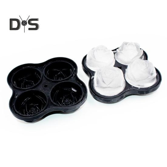 Силиконовая форма для лотка для кубиков льда, форма розы, защита от разливов, коктейли, неувядаемая форма для лотка для льда