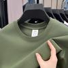 Мужская повседневная футболка с коротким рукавом, однотонная, с круглым вырезом, 100% хлопок, летняя мода
