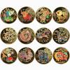 Colorful Zodiac Commemorative Coins Set: Dragon, Snake, Horse Year Medals - Perfect for Insurance Promotions or Gifts