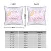 Asamimichaan Asleep Cartoon Square Pillowcases Polyester Seat Cute Asamimi Cushion Case Home Decoration Throw Pillow Case 45*45