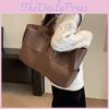Simple Solid Color Large Capacity Women Casual Woven Tote Bag For Daily Use