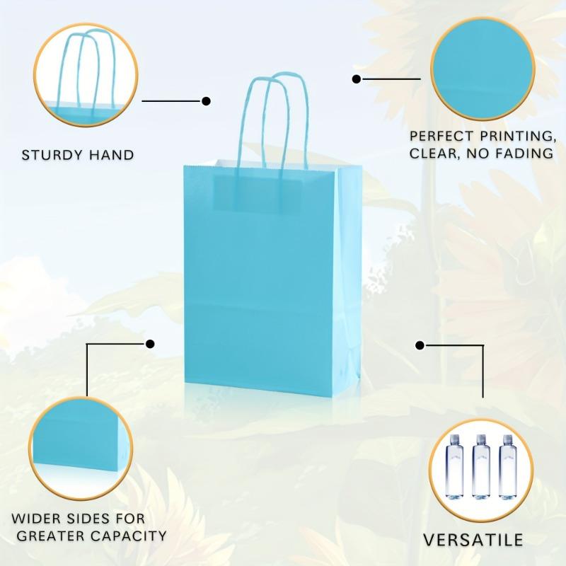 10pcs Paper Gift Bags Versatile Shopping Bags Reusable Colored Kraft Bags Gifts Storage Craft Projects Decorative Paper Bags