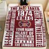 1PC Heart Hmfc Custom Name Patterned Flannel Blanket Suitable For All Seasons For Home Decor Warmth And Comfort Gifts Holiday Present