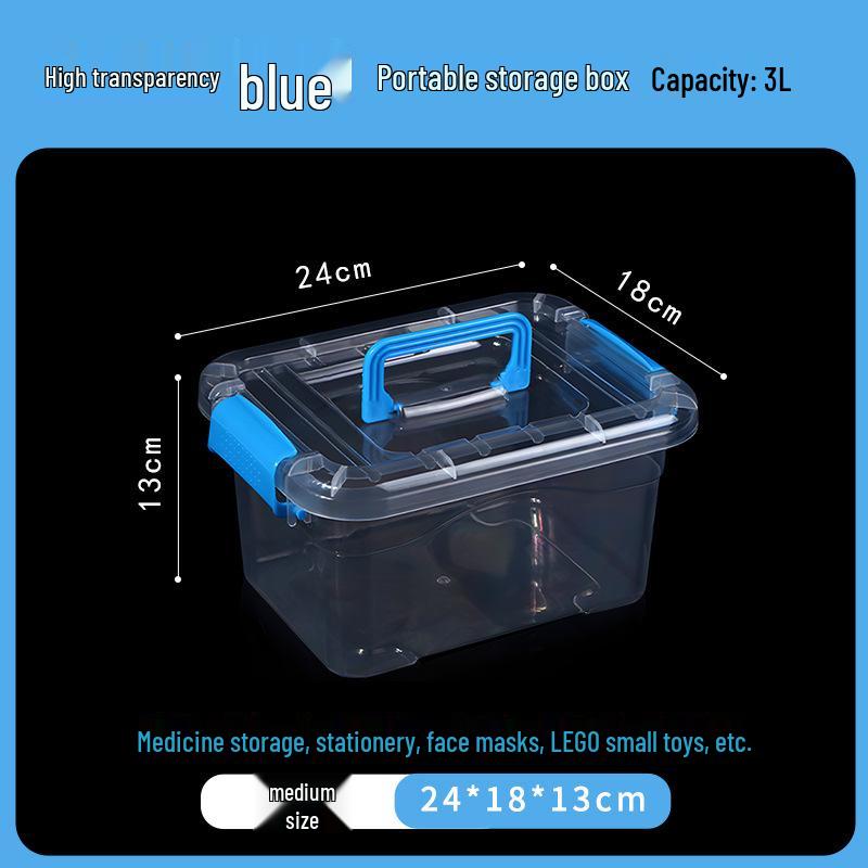 Большой прозрачный многоцелевой ящик для хранения одежды и игрушек - Прочный и надежный