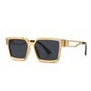 Fashion Vintage Square Gold Sunglasses Women For Men Sun Glasses Punk Shades Luxury Brand Designer Classic Mirror Shades Uv400