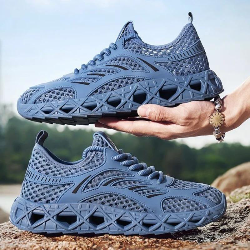 Thick Platform Mesh Upper Running Male Sports Shoes Athletic Original Deals Size 9 Low Price Walking Wide Men's Casual Sneakers