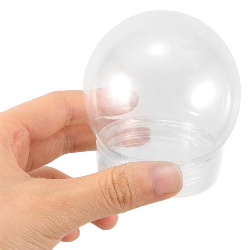 FOMIYES 20pcs Snow Transparent Snow Globes with Craft Multipurpose Empty Transparent Globes, Screw-Off Caps, Globes, Globes, Plastic,