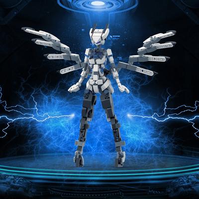 BuildMoc Angel Bunny Girl Mecha Мобильный костюм Робот Строительные блоки Аниме Фигурка Birdy Armor Wing Knight Brick Модель Детские игрушки Подарок