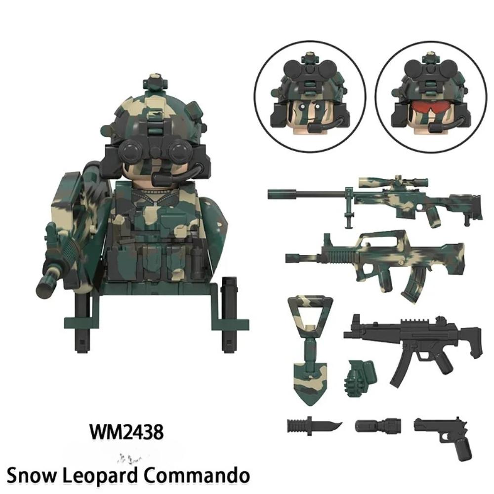 WM6147 WM6168 Military Series SWAT Special Forces Building Blocks Commando Soldier City Police Cap Mini Action Figure Toys