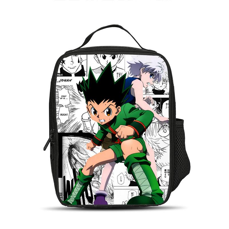 HUNTER × HUNTER Ледяной пакет с принтом из аниме для детского сада, начальной школы, мальчиков и девочек, новый, большая вместимость, легкий и компактный