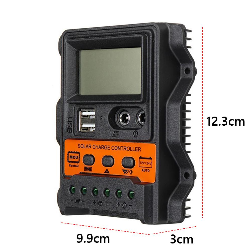 Солнечный регулятор 10А/20А/30А PWM Контроллер 3-ступенчатый PWM Регулятор солнечной панели аккумулятора Токовый PWM контроллер для солнечных панелей