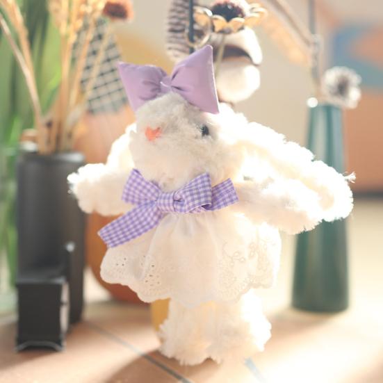 Bunny Plush Keychain Girls Boys Plush Doll Pendant Mini Rabbit Purse Charm