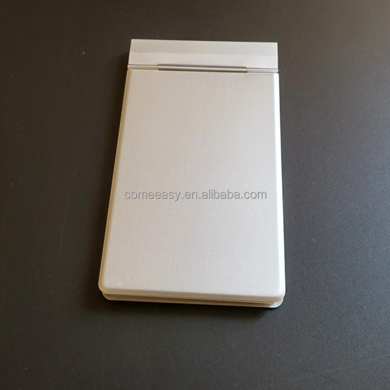 Aluminum Silver Cover Notes Post Memo Pad Mall Books Memo Pad List for Outdoor Sports