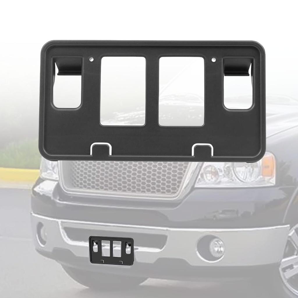 Front License Plate Frame for Ford F150 2006 2007 2008 Front Bumper License Plate Bracket Holder Cover Replace #6L3Z-17A385-AAA