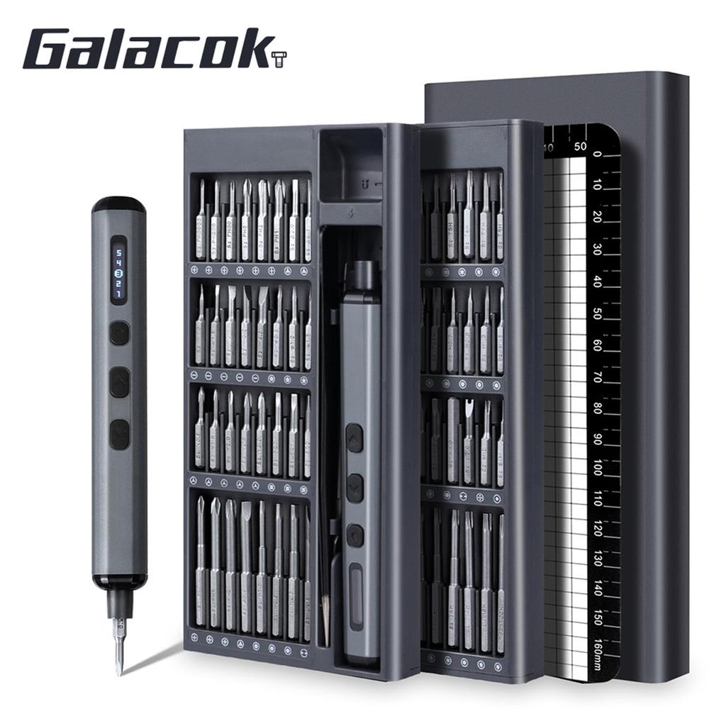 68-in-1 Precision Electric Screwdriver Set with 64 Magnetic Bits 5 Torque Adjustable Mini Power Tool for IPhone Watch Camera PC