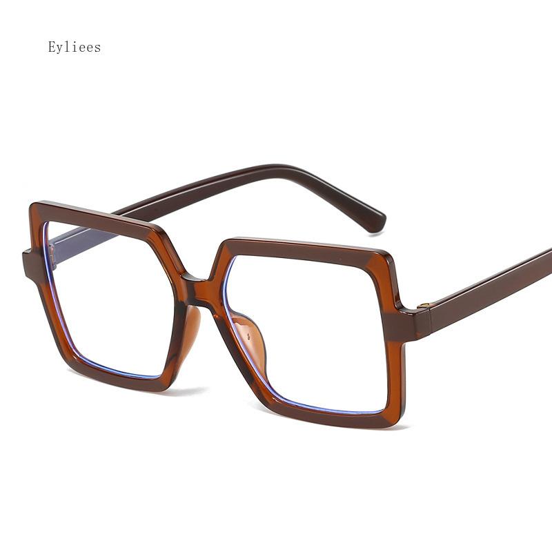 European American Style Glasses Women Irregular Shape Blue Light Blocking Mens Glasses Frame New Stylish Decorative Glass