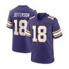 Minnesota Vikings 9 MCCARTHY 18 JEFFERSON Football Jersey Embroidered Sports Uniform
