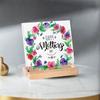 Waterproof Mother's Day Desktop Sign Romantic Love Flowers Ornament Mom Tabletop Sign  Studio Desk