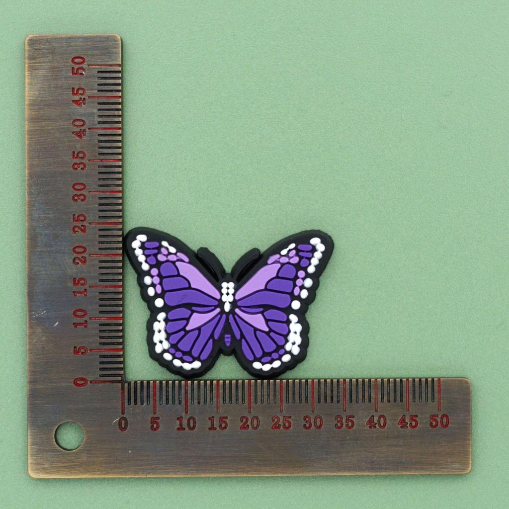 Пряжки для украшения обуви в виде бабочек и цветов для садовых клогов