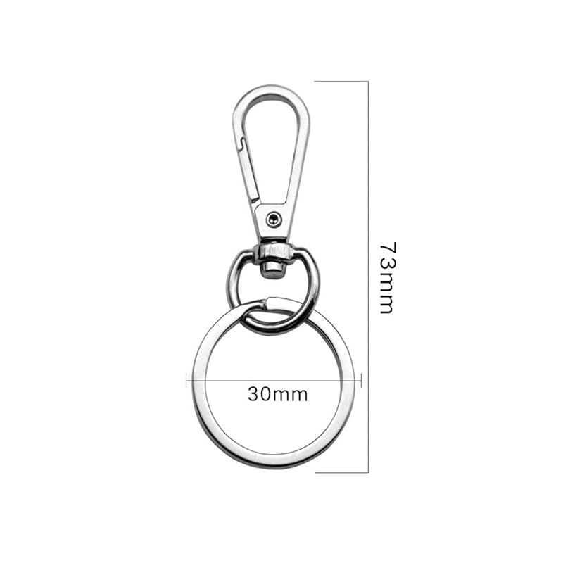 [Small shop] key ring 2 sets metal stainless Fashionable key ring Detachable double ring flat key ring ring DIY handicraft supplies