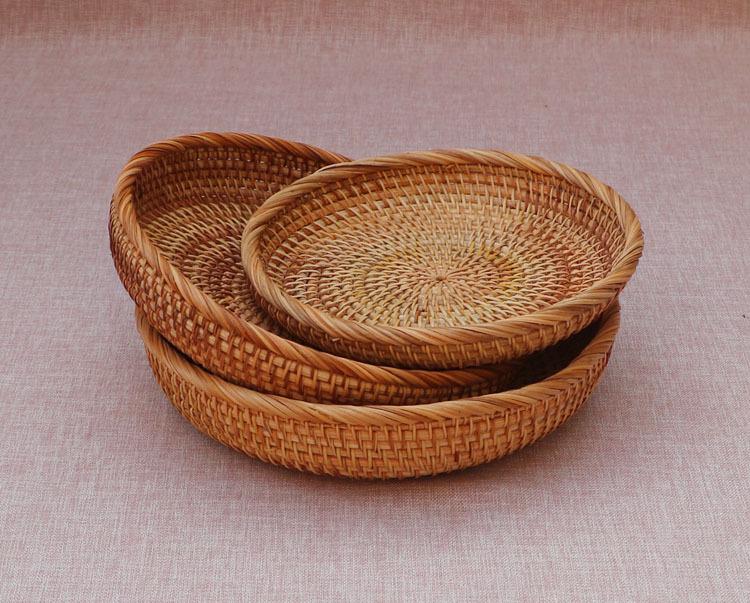 Плетеная корзина для фруктов в европейском стиле, журнальный столик - современный декор для гостиной