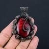 Красная вспышка лабрадорит драгоценный камень медная проволока оберточная кулон ручной работы ювелирные изделия для свадебного подарка