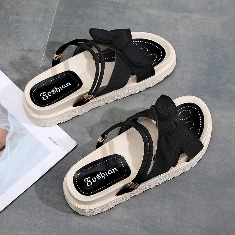 Интернет-знаменитость бант женский 2025 новый лето новый щедрый удобный легкий два способа носки сандалии фея ветер для улицы