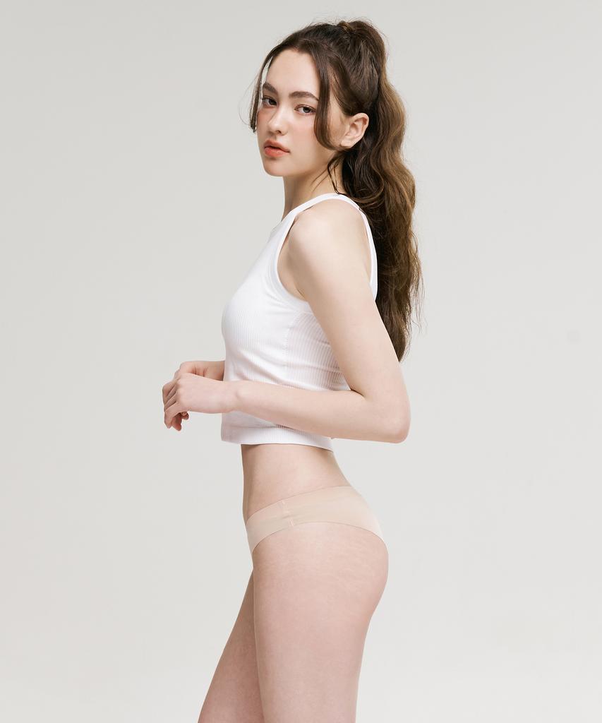 Leijibi Airfit Женские спортивные бесшовные трусы-слипы телесные