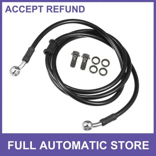 ONE 160cm Motorcycle Braided Hydraulic Brake Line Oil Hose Rubber Universal