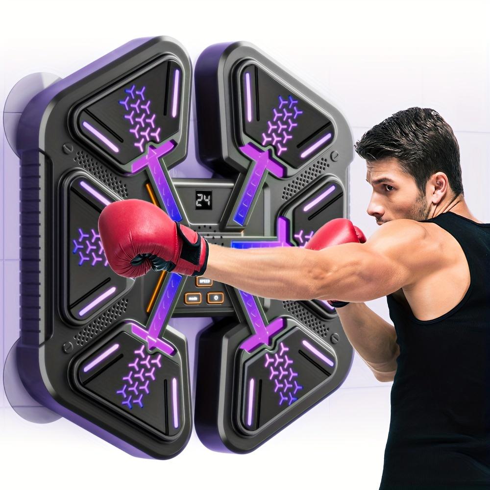 Smart Music Boxing Machine - Wall-Mounted Electronic Punch Mat for Home Workout & Training, Durable ABS Material, Purple