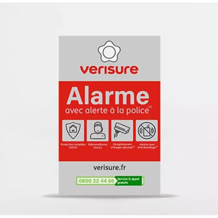 Autocollant dissuasif alarme Verisure 5 x 8 cm modèle 2023, résistant à l'eau