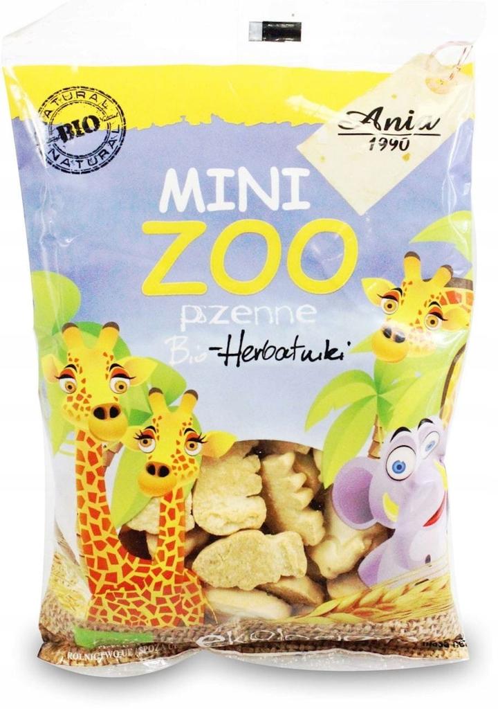 Organic Mini Jungle Biscuits Ania Mini Zoo 100g