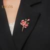 Women Brooch Flower Shape Anti-slip Wear-resistant Suit Coat Collar Hat Scarf Decoration Clothes Pin Prom Party Garment Jewelry