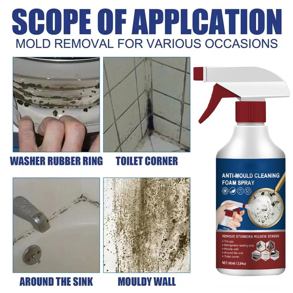 Спрей для удаления плесени, предотвращение появления грибка на мебели, плитке, стенах, удаление пятен, удаление накипи в раковине, антибактериальное чистящее средство для ванной комнаты от плесени