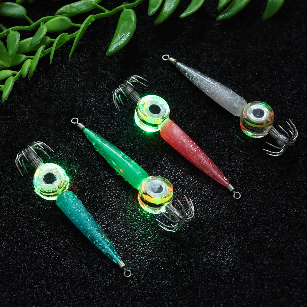 Angling Supplies Attracting Fish Squid Hooks Flashing Luminous Bait Light Led Fish Lamp Lure Light