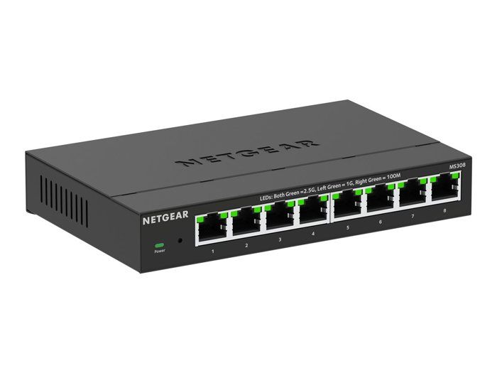 Сетевой коммутатор - NETGEAR - MS308 - 8 портов Gigabit - Технология Multigig 2.5G - Управление приоритетами