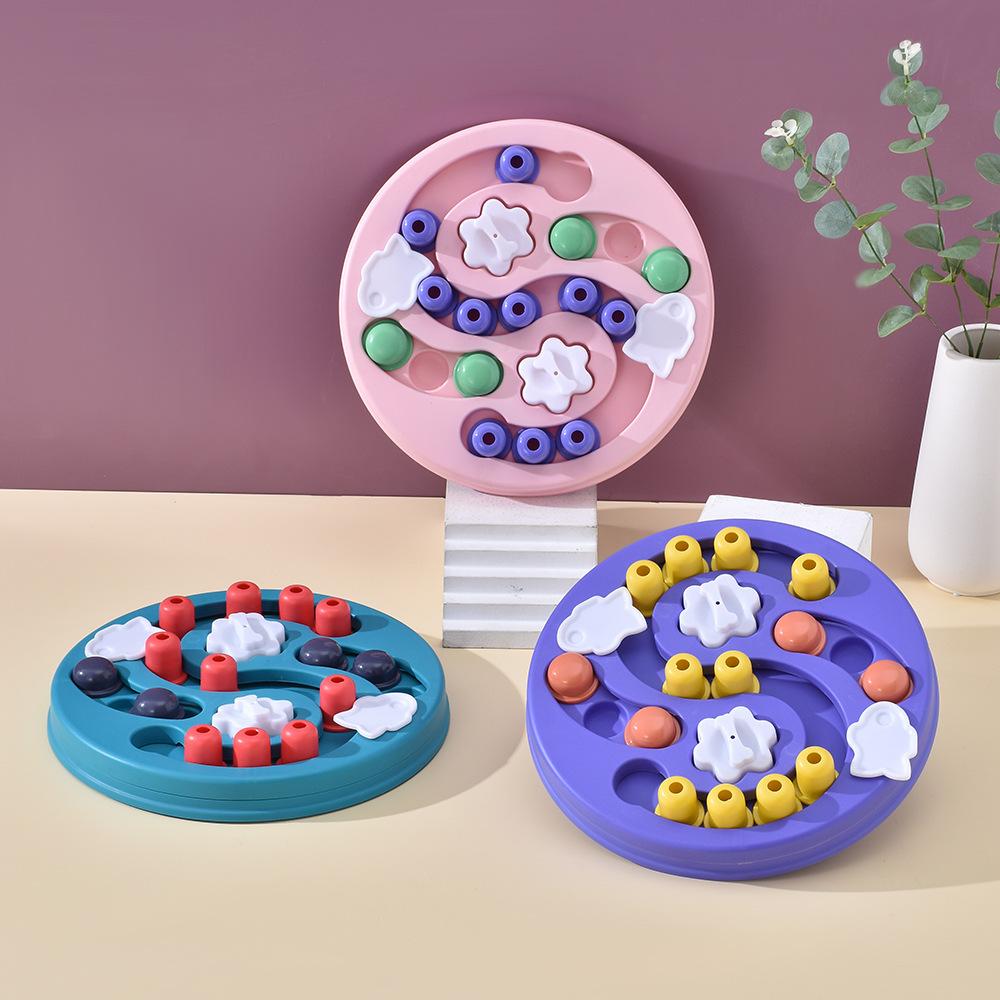 Игрушки-головоломки для собак Медленная кормушка Интерактивная игра для повышения IQ щенка Диспенсер для еды Медленное поедание Нескользящая миска Игрушка для домашних собак