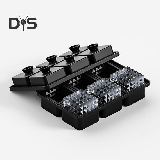 Большая сферическая форма для кубиков льда, медленно тающая, 6 ячеек, устройство для приготовления кубиков льда для коктейлей и виски