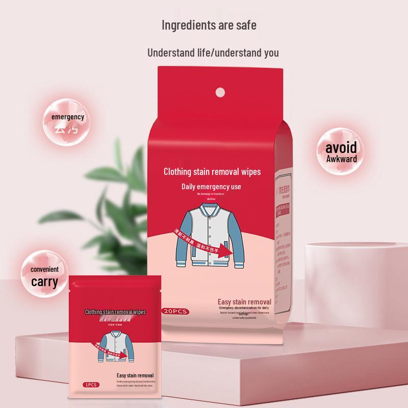 Portable Stain Remover Wipes for Clothes, Shoes, and Jackets - Waterless Cleaning Solution