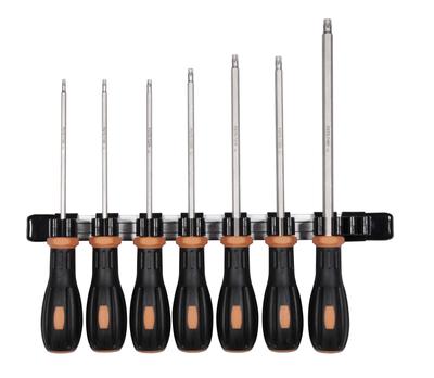 Набор отверток TONE Power Grip Torx PGTD700H Набор (Защищенный от несанкционированного доступа) Оранжевый, 7 предметов