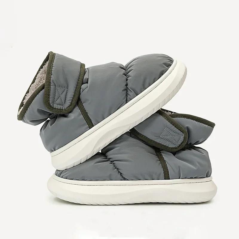 Зимние теплые утолщенные плюшевые водонепроницаемые зимние ботинки женские нескользящие толстые ботинки с хлопковой подкладкой ботильоны женская обувь для активного отдыха 2025