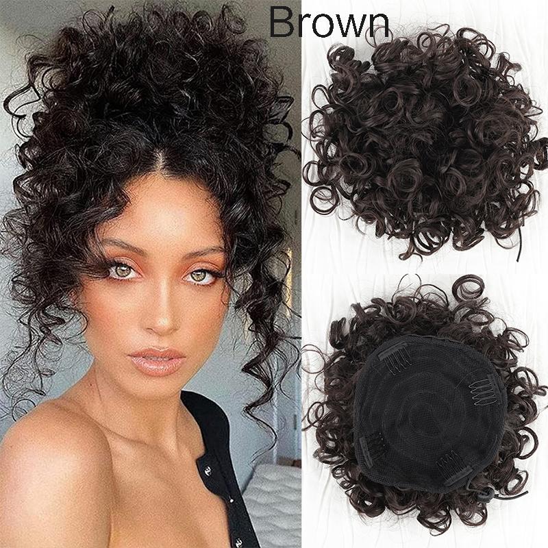 Синтетический беспорядочный вьющийся пучок для волос, эластичный шнурок, наращивание хвоста, пучок для волос, серый, черный, светлый, искусственный пучок для волос