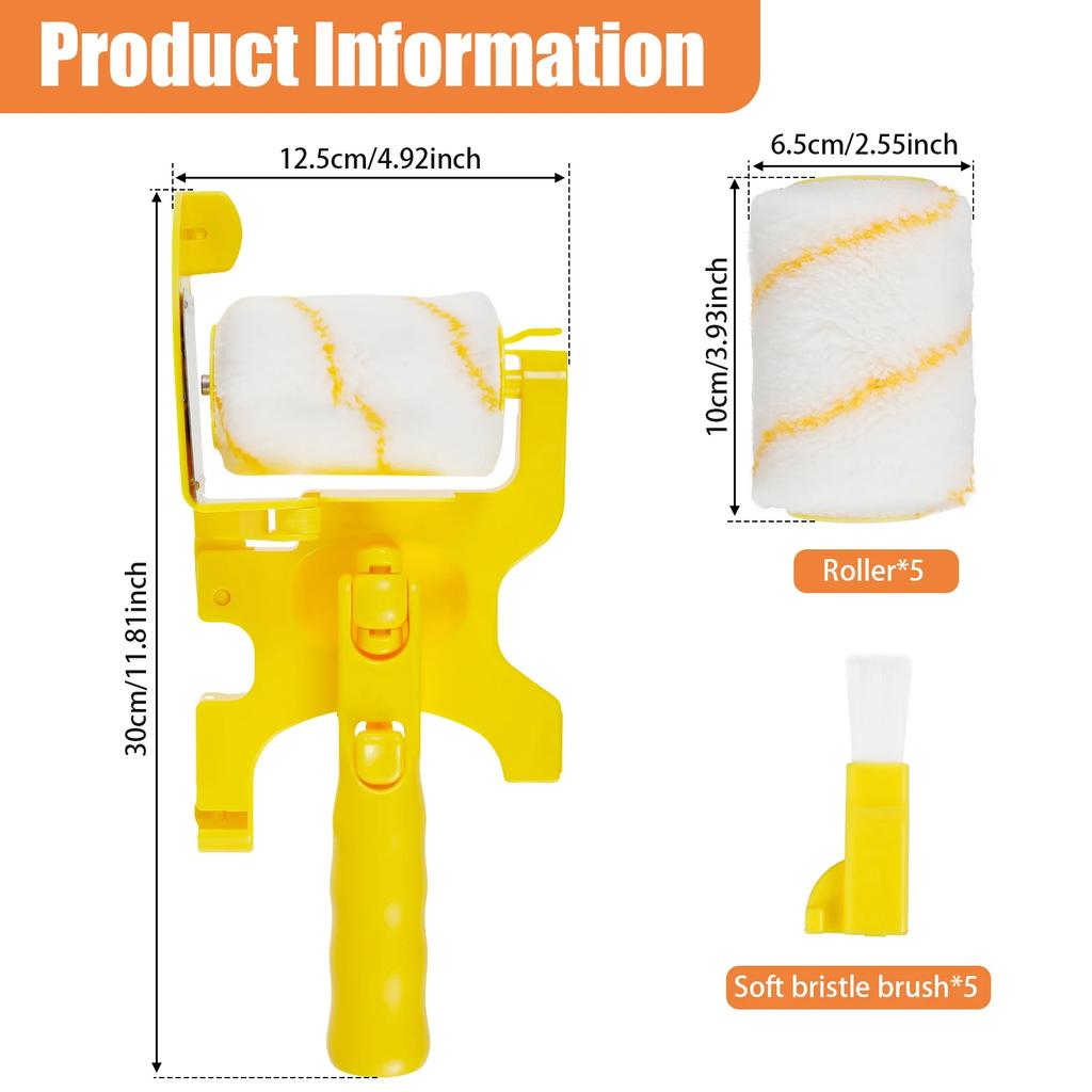 Набор валиков для покраски кромок Пластиковый валик для покраски стен Многофункциональная кисть для покраски дома Ручная кисть для покраски кромок