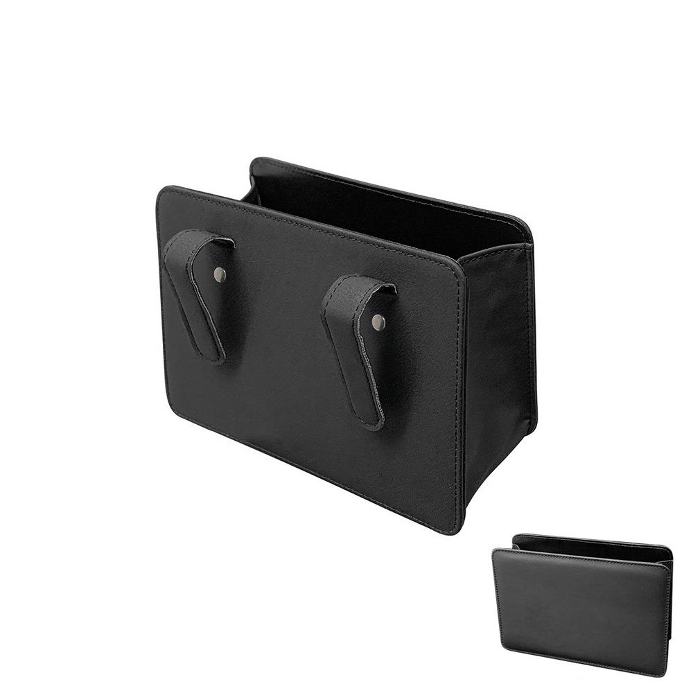 Solid Color Car Trash Bin Multifunctional Seatback Hanging Storage Box  Car Interior  Accessory