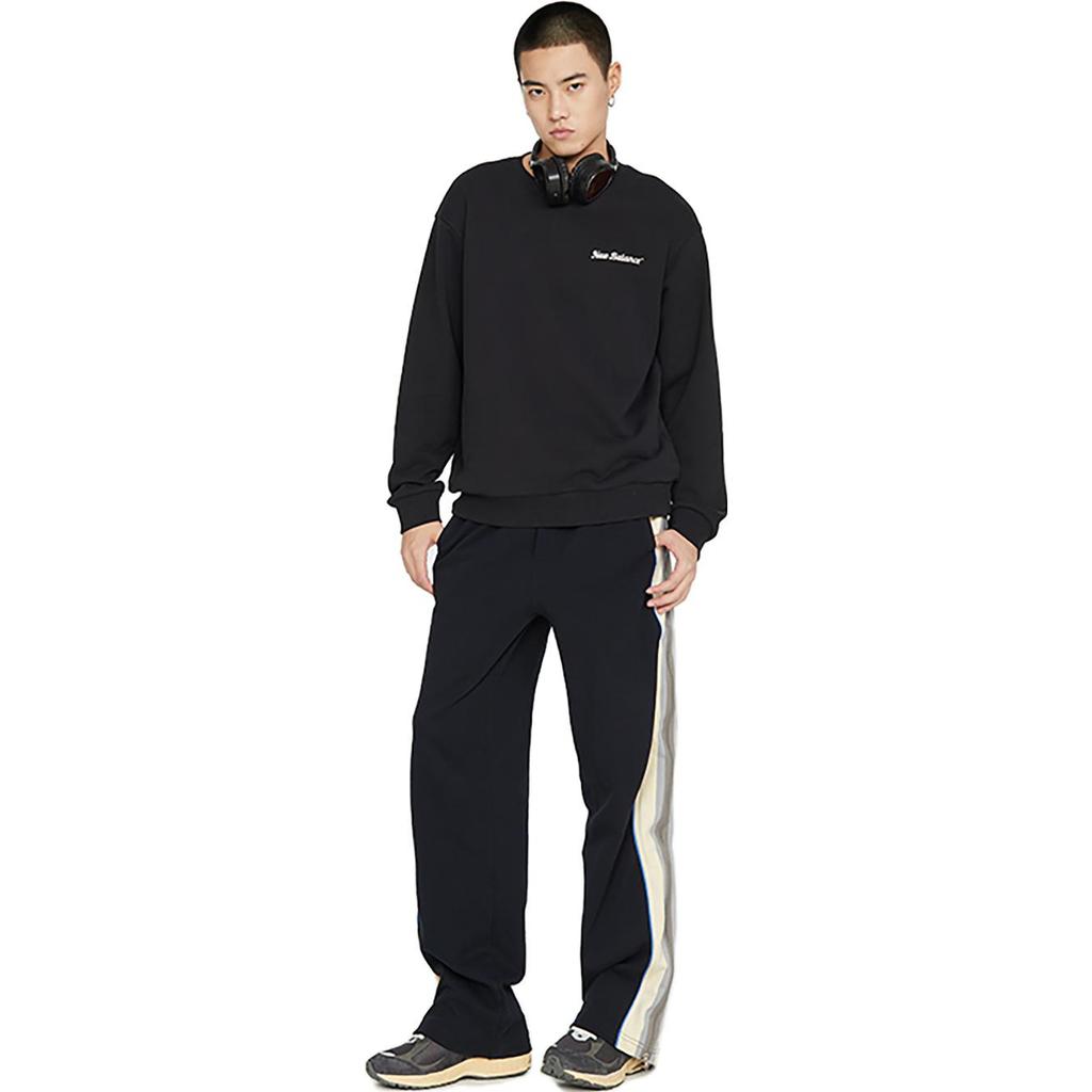 New Balance Толстовки Унисекс Черные С Круглым Вырезом Умеренные Обычные 5CD38141-BK